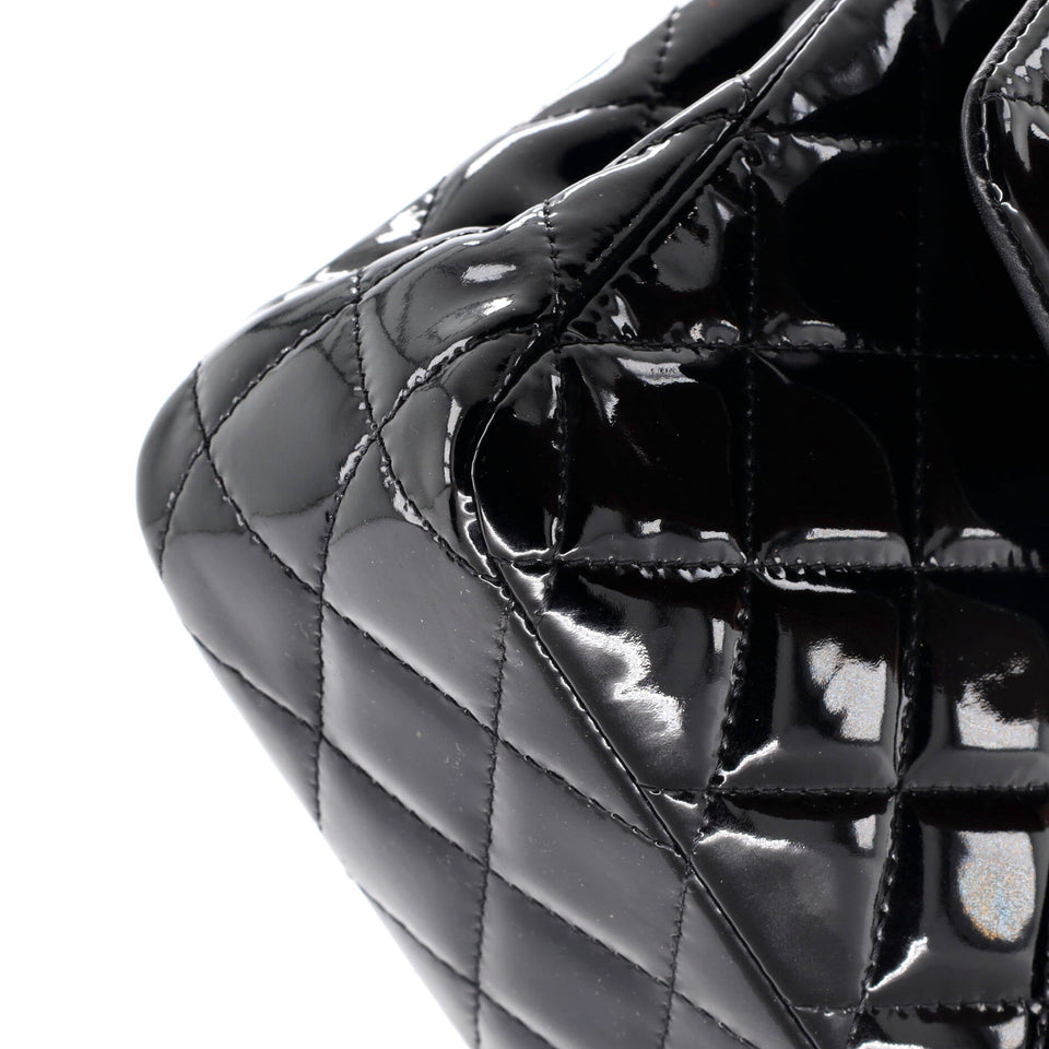 Classic Double Flap Bag Quilted Patent Medium