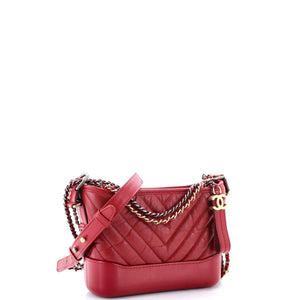 Gabrielle Hobo Chevron Aged Calfskin Small
