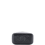 Classic Vanity Case with Chain Quilted Caviar Small