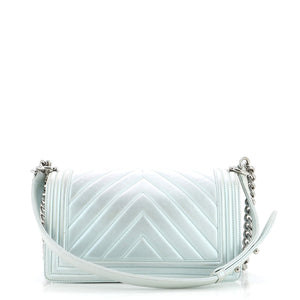 Boy Flap Bag Iridescent Chevron Lambskin Old Medium