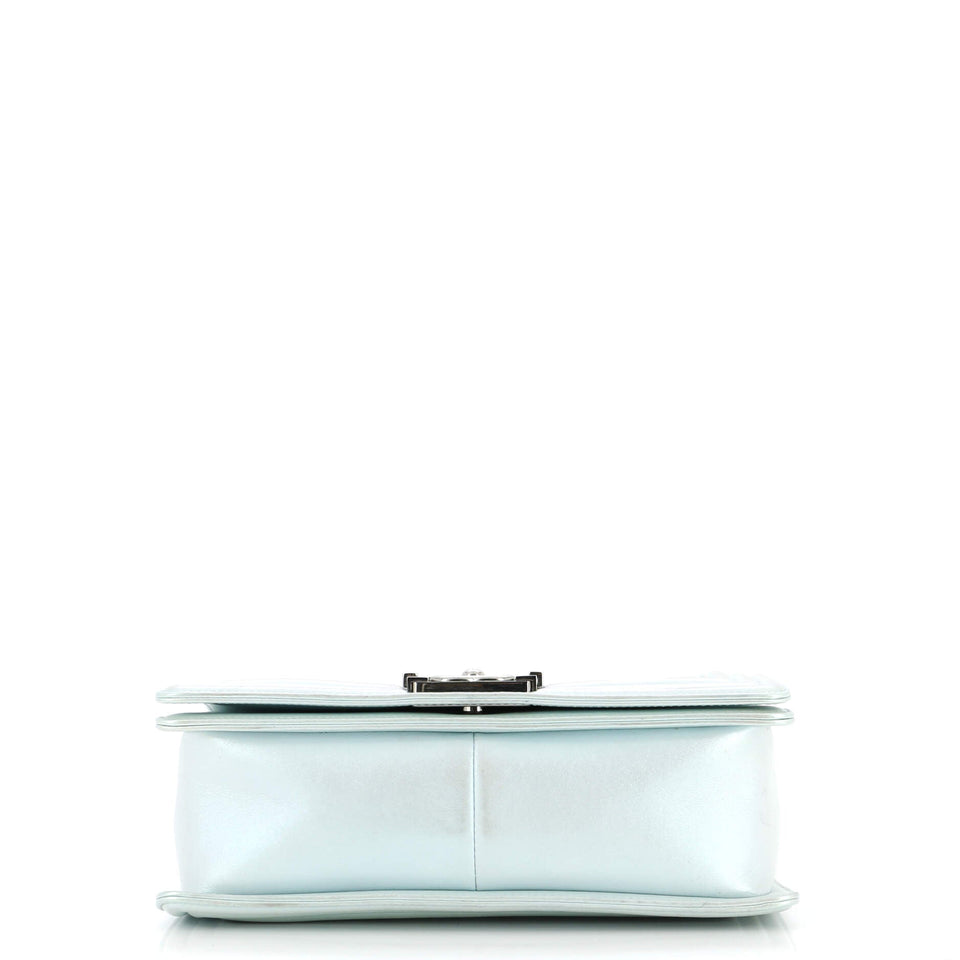 Boy Flap Bag Iridescent Chevron Lambskin Old Medium