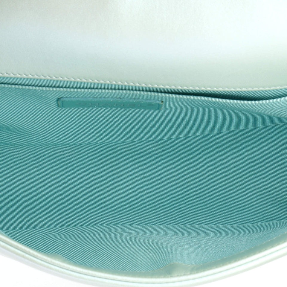 Boy Flap Bag Iridescent Chevron Lambskin Old Medium