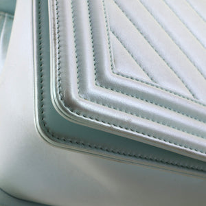 Boy Flap Bag Iridescent Chevron Lambskin Old Medium
