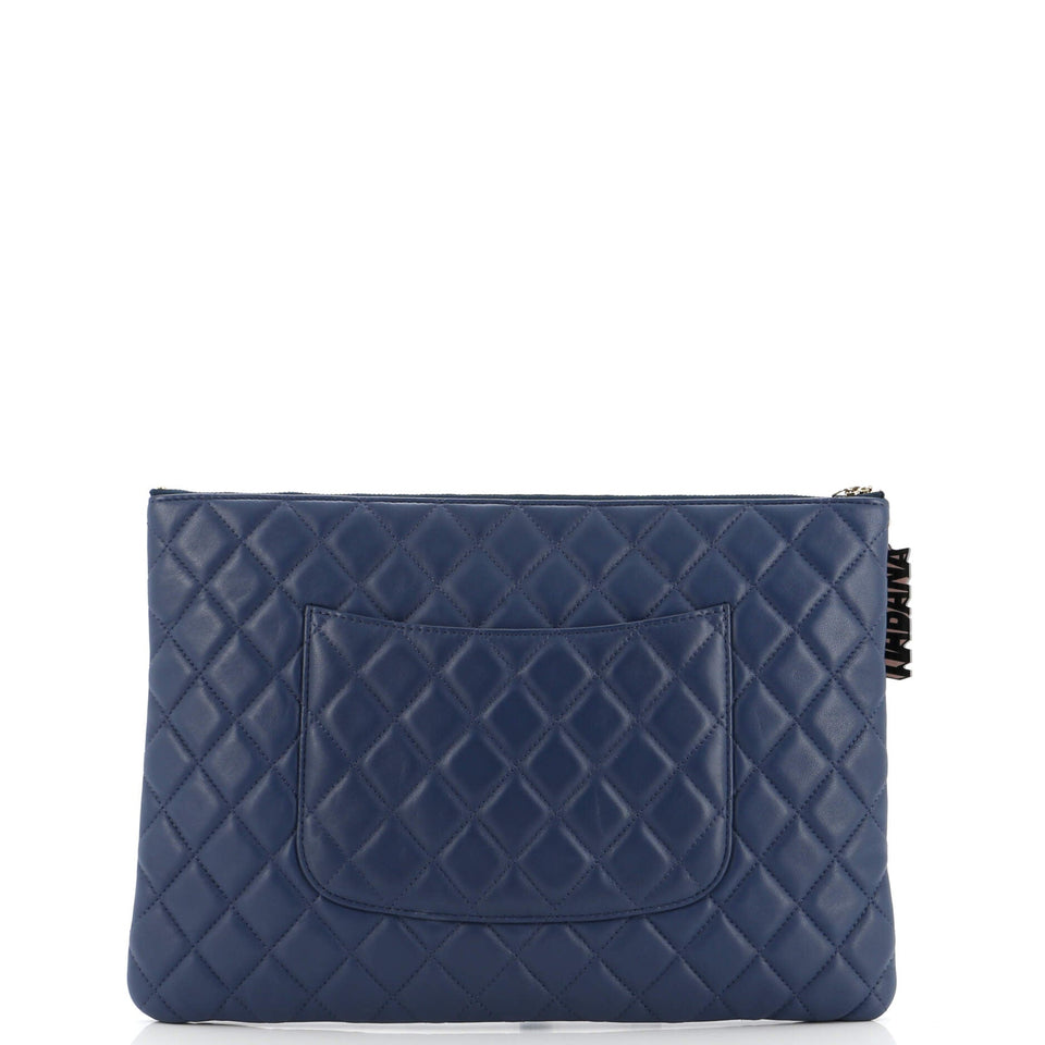Cuba La Habana O Case Clutch Quilted Lambskin Large