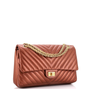 Reissue 2.55 Flap Bag Chevron Metallic Aged Calfskin 226