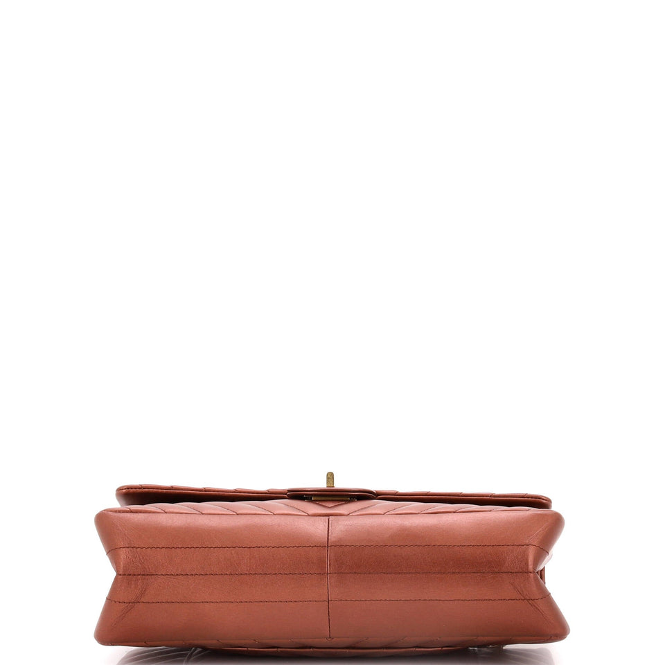 Reissue 2.55 Flap Bag Chevron Metallic Aged Calfskin 226