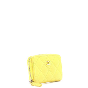 CC Zip Coin Purse Quilted Caviar Small