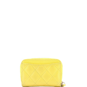 CC Zip Coin Purse Quilted Caviar Small