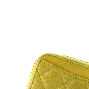 CC Zip Coin Purse Quilted Caviar Small