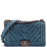Boy Flap Bag Chevron Nubuck Old Medium