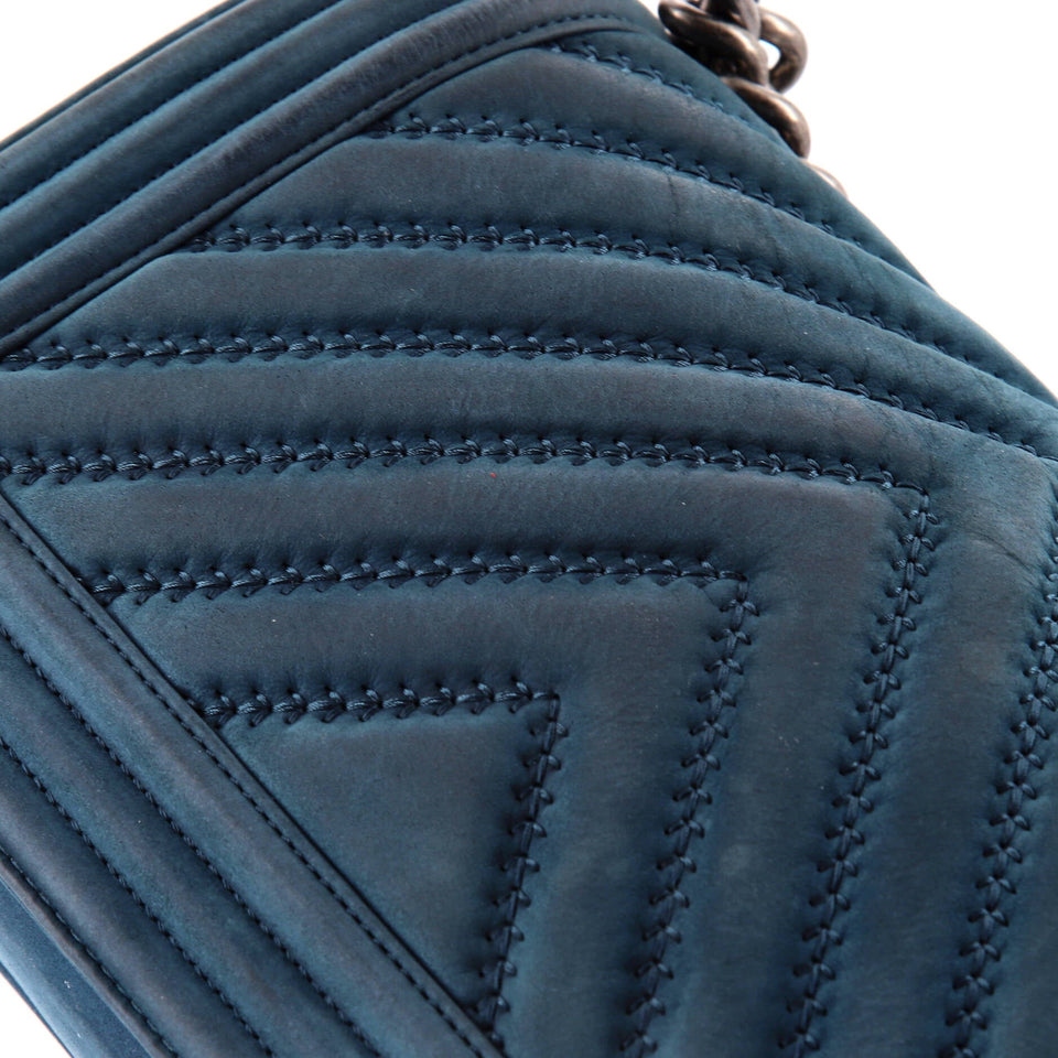 Boy Flap Bag Chevron Nubuck Old Medium