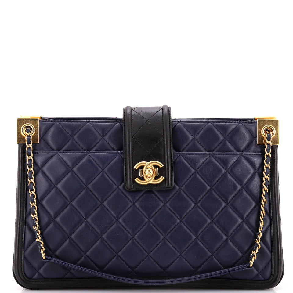 Elegant CC Tote Quilted Lambskin Large
