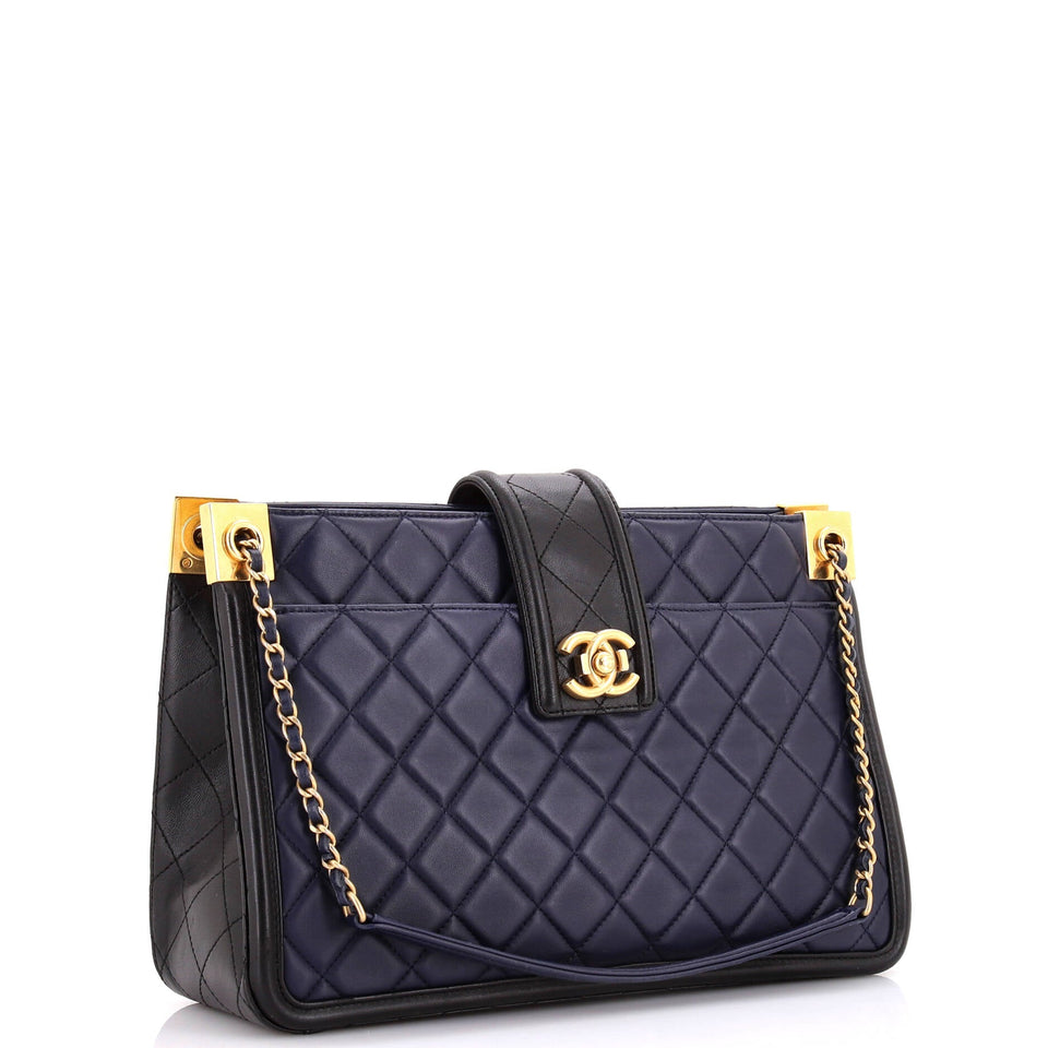 Elegant CC Tote Quilted Lambskin Large