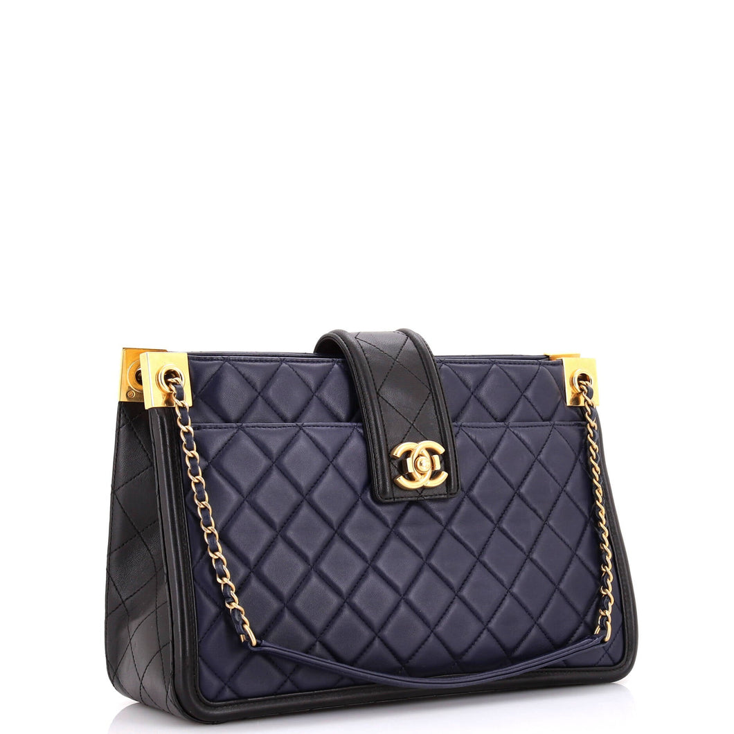 Elegant CC Tote Quilted Lambskin Large
