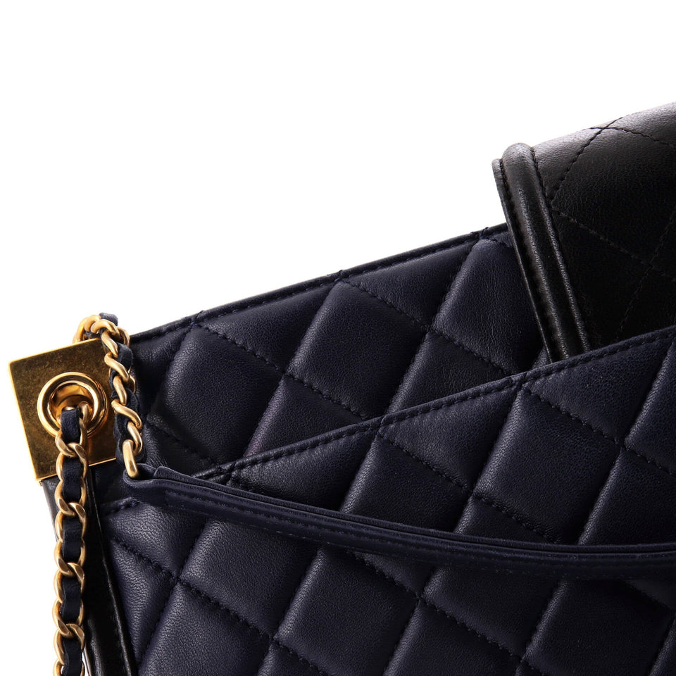 Elegant CC Tote Quilted Lambskin Large