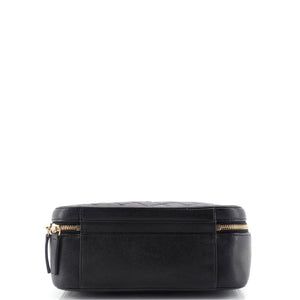 Filigree Vanity Case Quilted Caviar Large