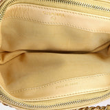 Double Zip Clutch with Chain Quilted Iridescent Caviar