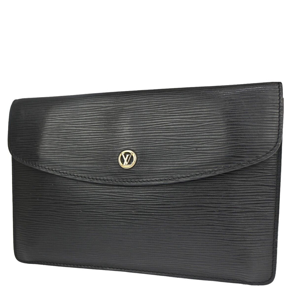 Louis Vuitton Montaigne  Leather Clutch Bag