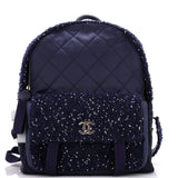 Astronaut Essentials Backpack Quilted Nylon with Tweed Medium