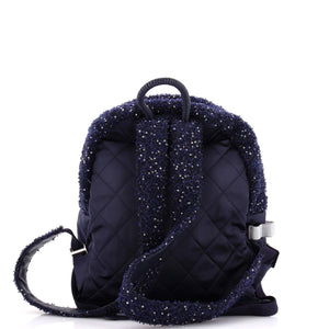 Astronaut Essentials Backpack Quilted Nylon with Tweed Medium