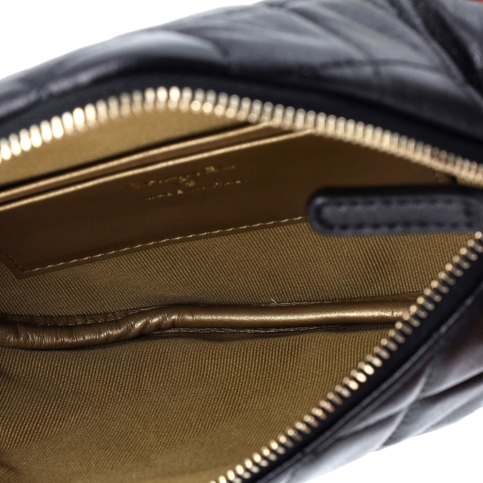Resin Elegant Chain Belt Bag Quilted Lambskin