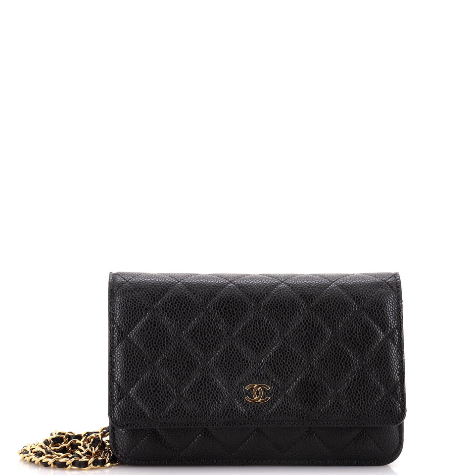 Wallet on Chain Quilted Caviar