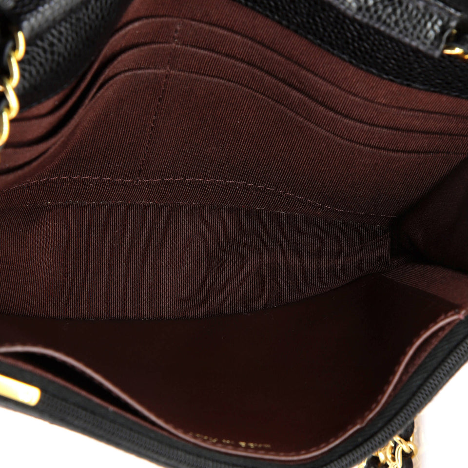 Wallet on Chain Quilted Caviar