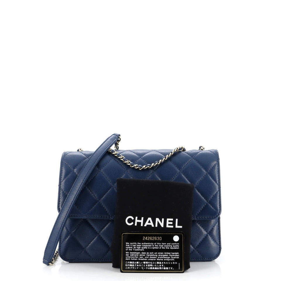 Beauty Lock Flap Bag Quilted Sheepskin Small