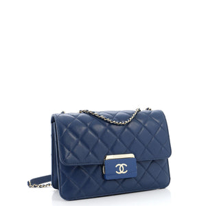 Beauty Lock Flap Bag Quilted Sheepskin Small