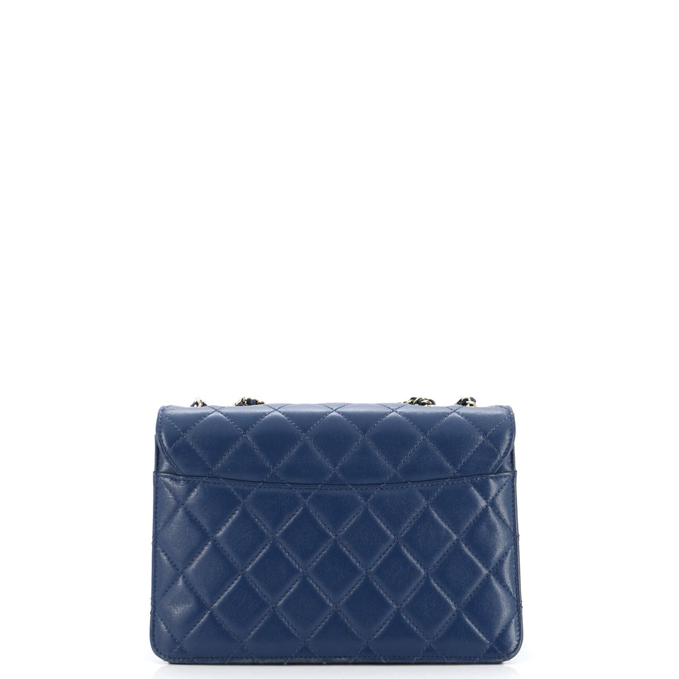 Beauty Lock Flap Bag Quilted Sheepskin Small