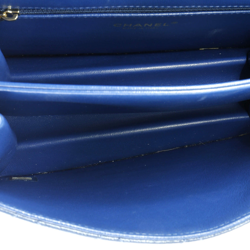Beauty Lock Flap Bag Quilted Sheepskin Small