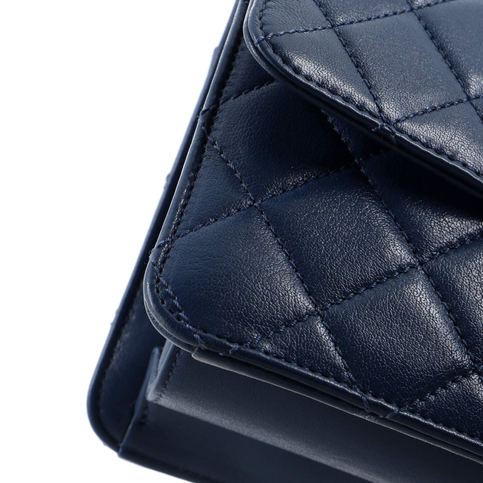 Beauty Lock Flap Bag Quilted Sheepskin Small