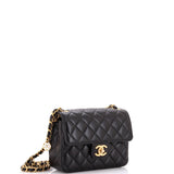 Casino Royale Charms Square Flap Bag Quilted Lambskin with Enamel Small
