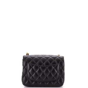 Casino Royale Charms Square Flap Bag Quilted Lambskin with Enamel Small