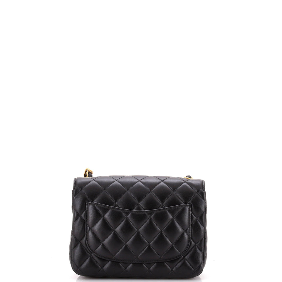 Casino Royale Charms Square Flap Bag Quilted Lambskin with Enamel Small
