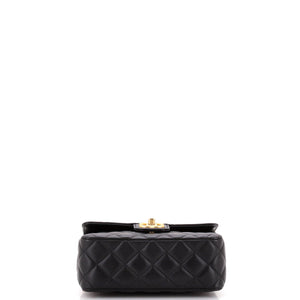 Casino Royale Charms Square Flap Bag Quilted Lambskin with Enamel Small
