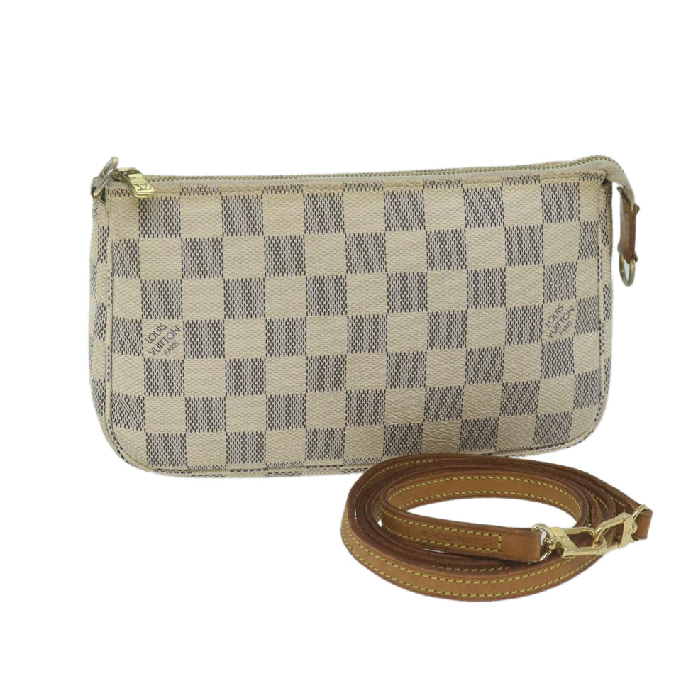Louis Vuitton Pochette Accessoire  Canvas Clutch Bag