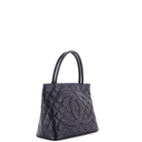Medallion Tote Quilted Caviar