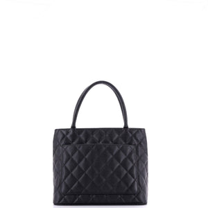 Medallion Tote Quilted Caviar