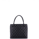 Medallion Tote Quilted Caviar
