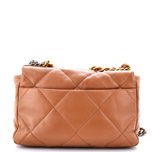 19 Flap Bag Quilted Leather Large
