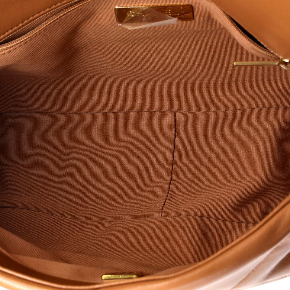 19 Flap Bag Quilted Leather Large