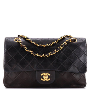 Vintage Classic Double Flap Bag Quilted Lambskin Medium