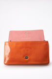 Vintage Chanel Patent Orange and Pink Leather Bag