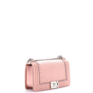 Boy Flap Bag Chevron Calfskin Old Medium