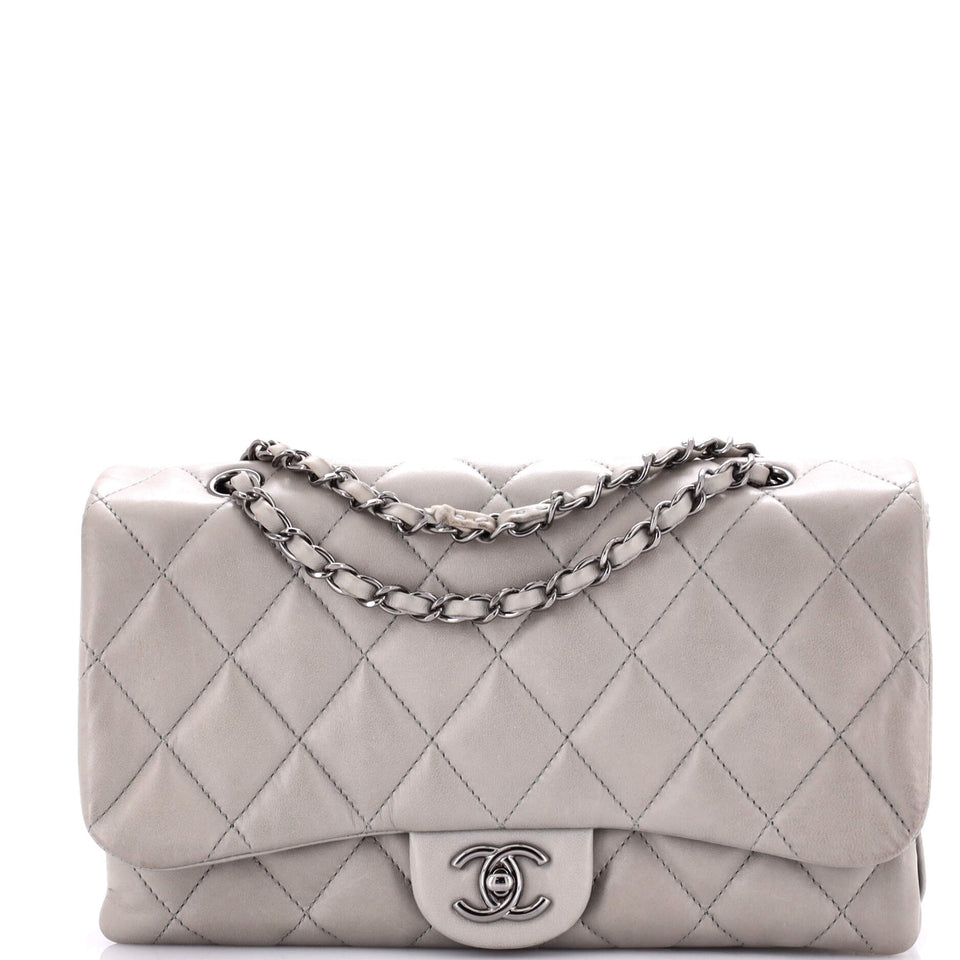 3 Flap Bag Quilted Lambskin Jumbo