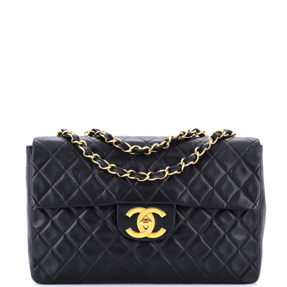 Vintage Classic Single Flap Bag Quilted Lambskin Maxi