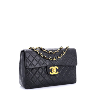 Vintage Classic Single Flap Bag Quilted Lambskin Maxi