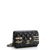Coco Clips Wallet on Chain Embellished Quilted Lambskin Mini