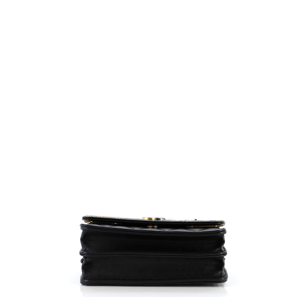 Coco Clips Wallet on Chain Embellished Quilted Lambskin Mini